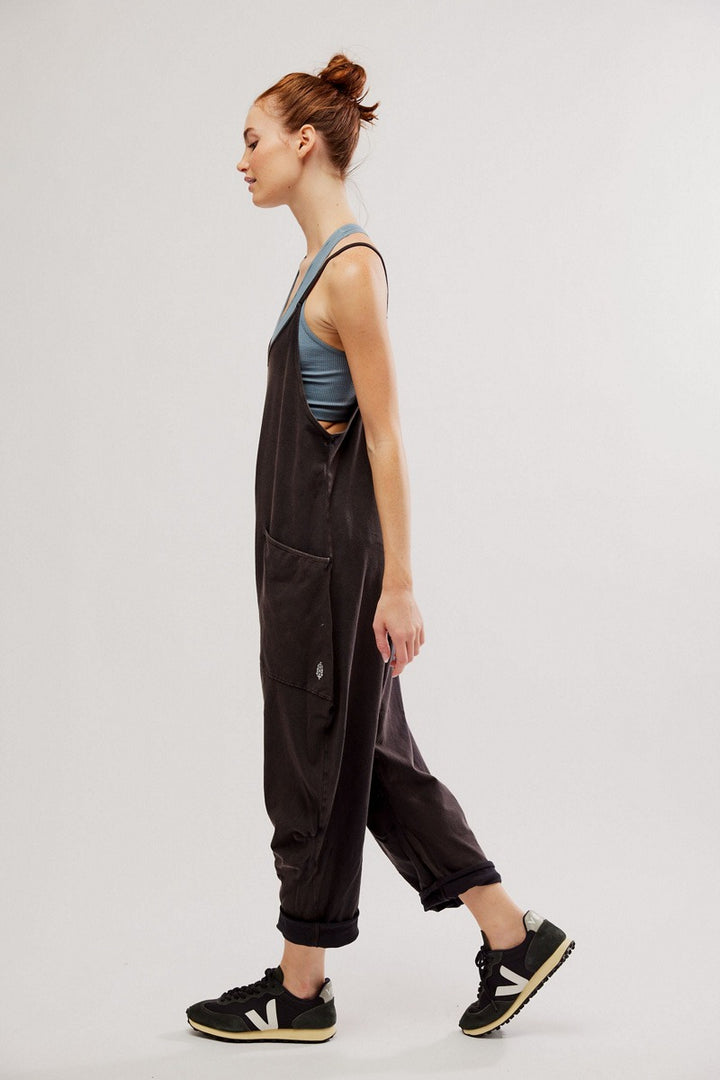 Free People Movement - Hot Shot Onesie in Washed Black