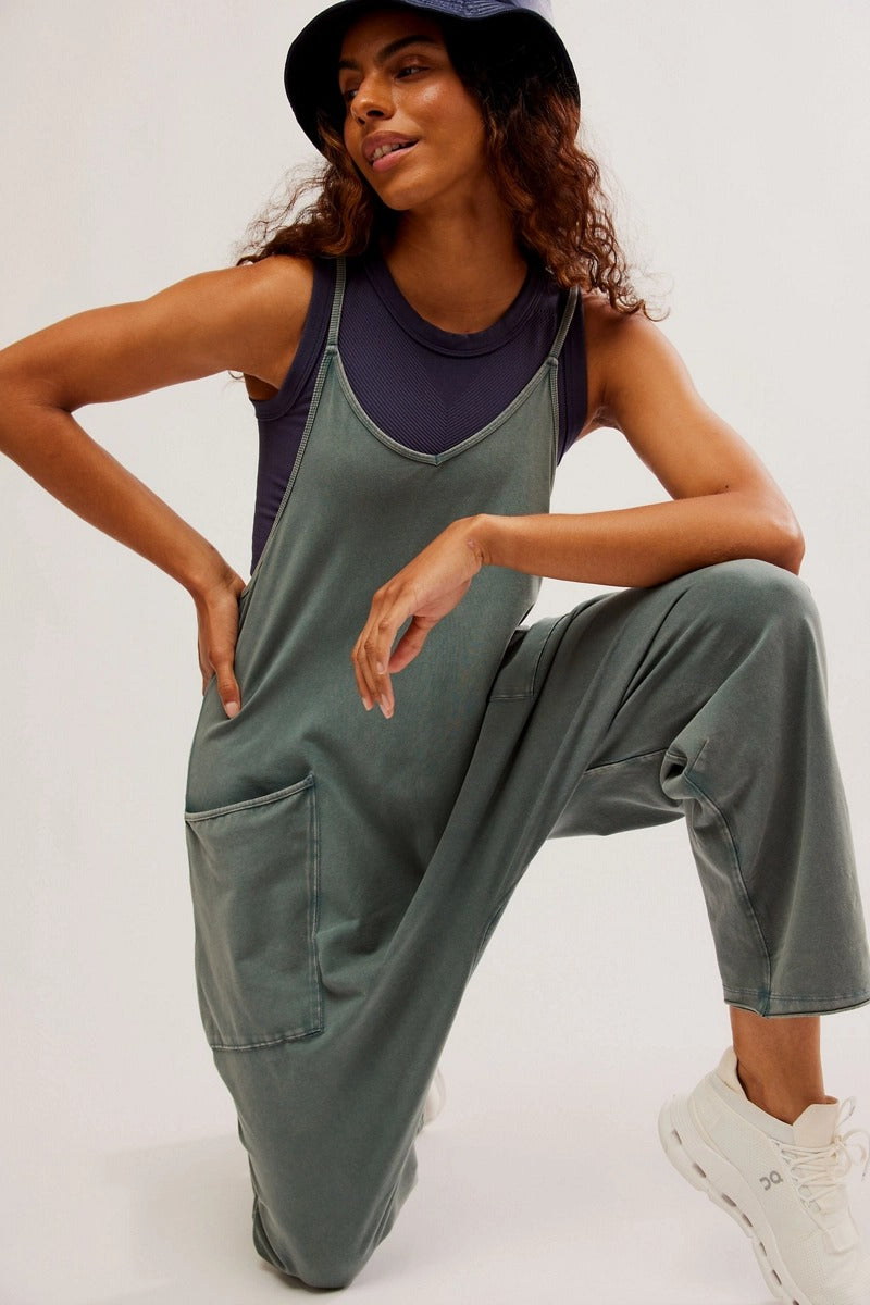 Free People Movement - Hot Shot Onesie in Midnight Jade