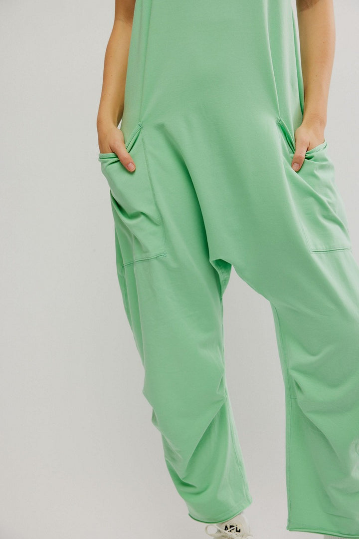 Free People Movement - Hot Shot Onesie in Bright Jade