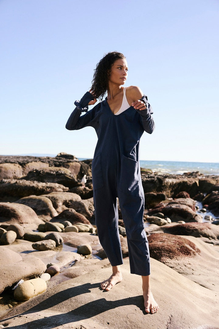 Free People Movement - Hot Shot Long Sleeve Onesie in Midnight Navy