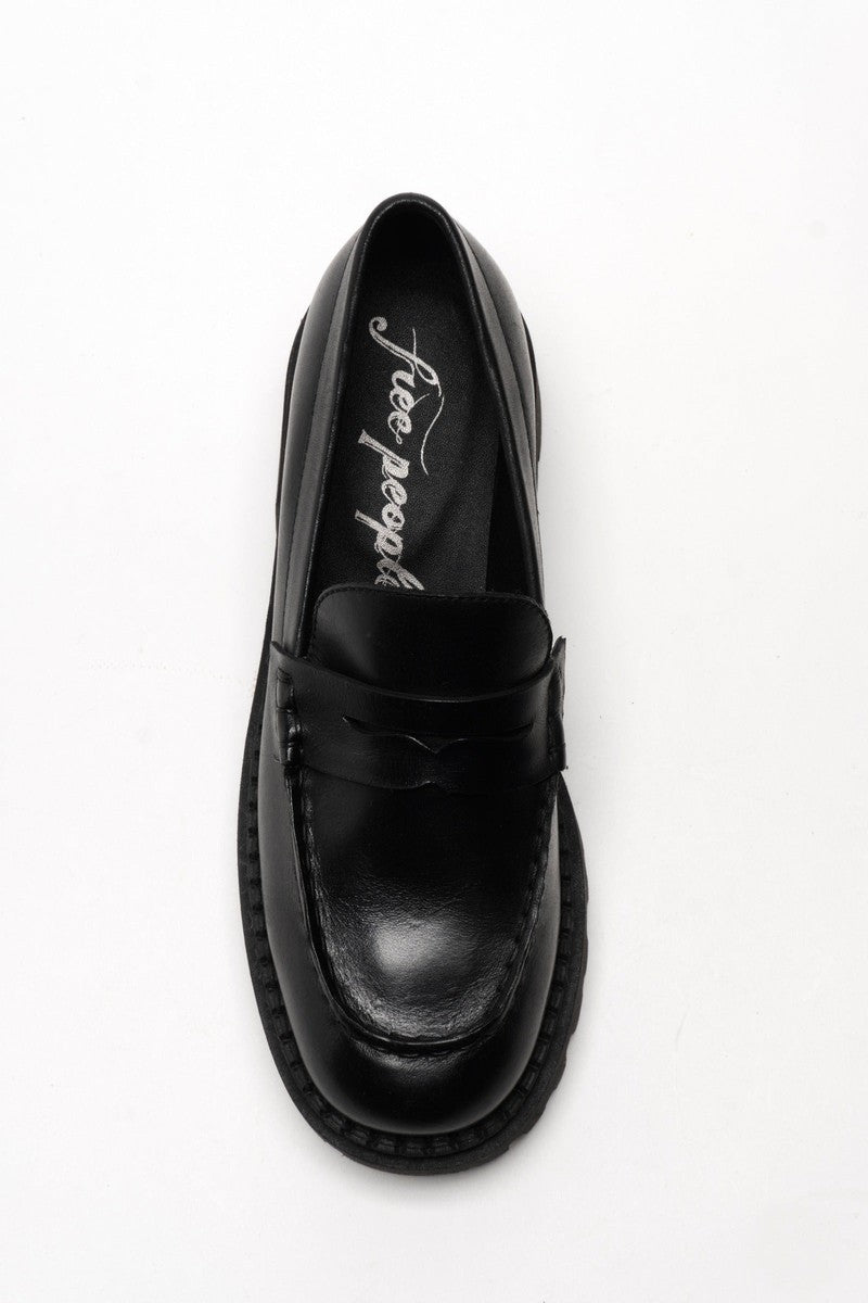 Free People - Lyra Lug Sole Loafers in Black