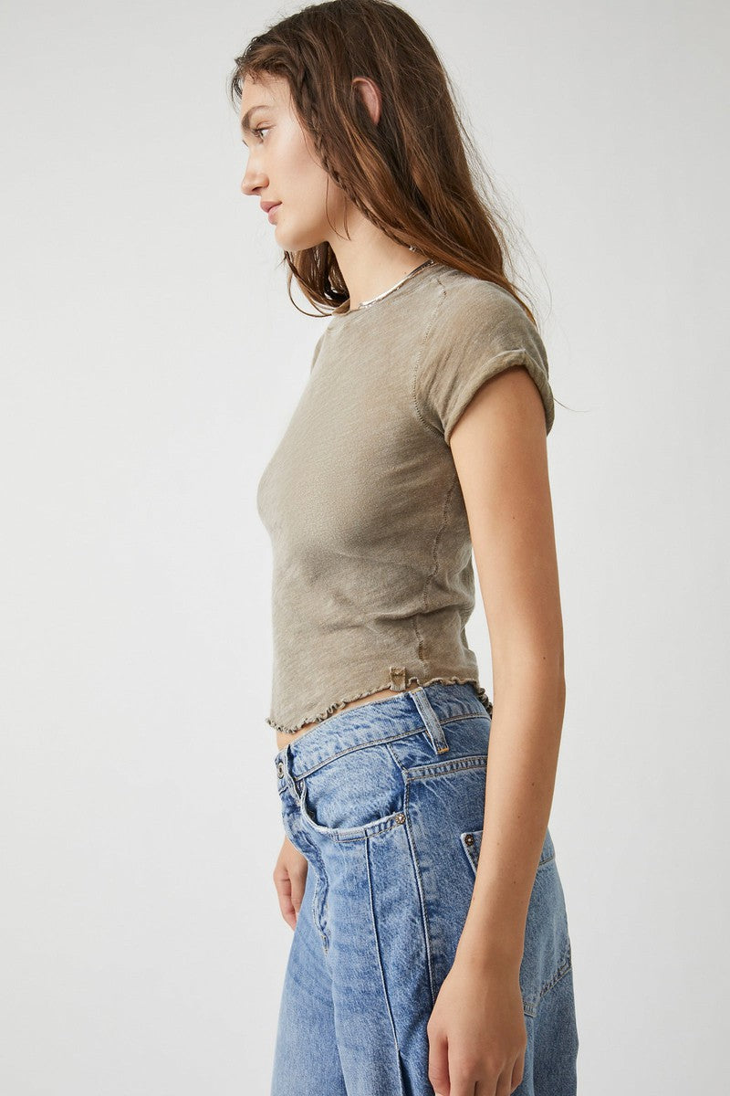 Free People - Care FP Be My Baby Tee in Tropical Nut