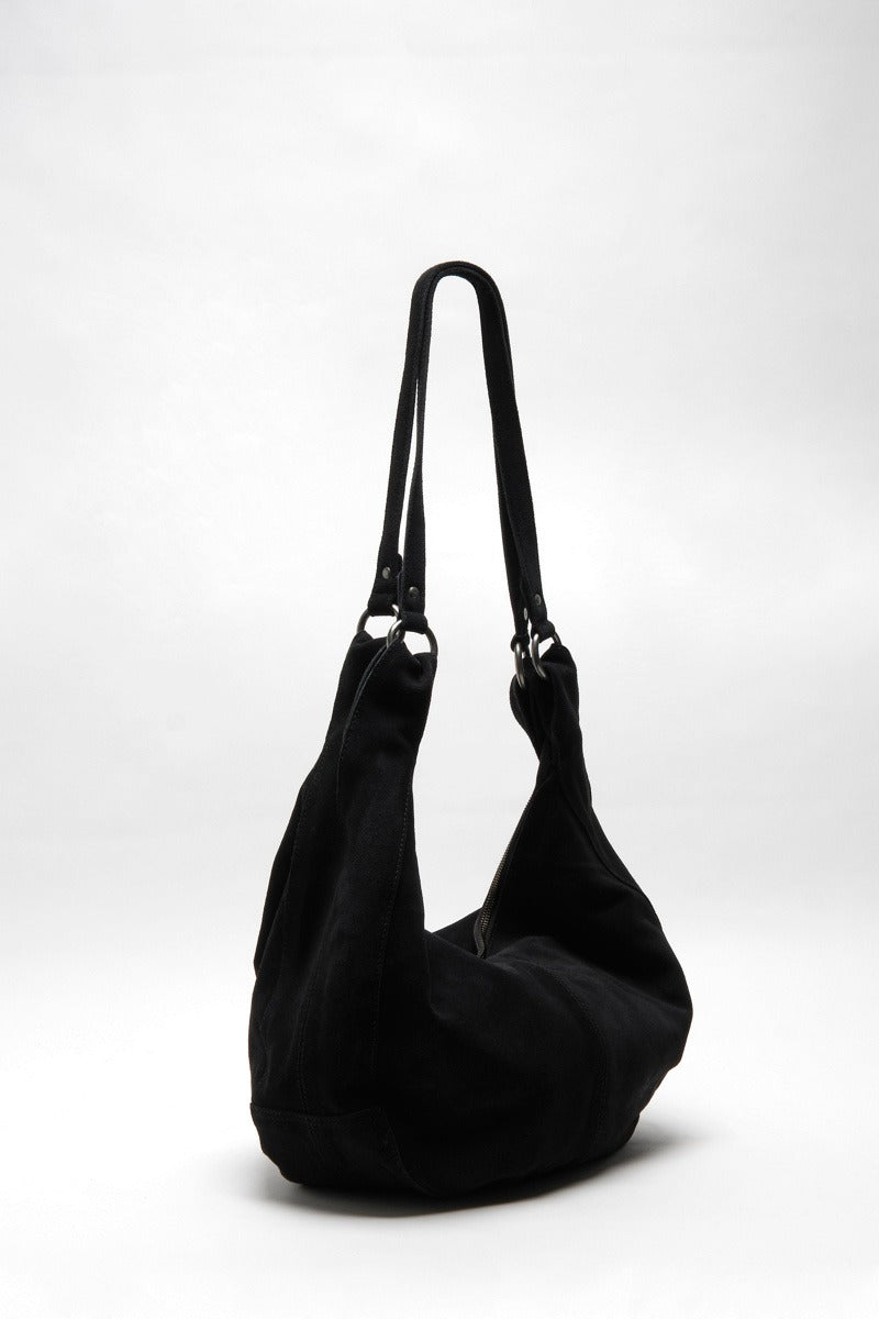 Free People - Roma Suede Tote Bag in Black