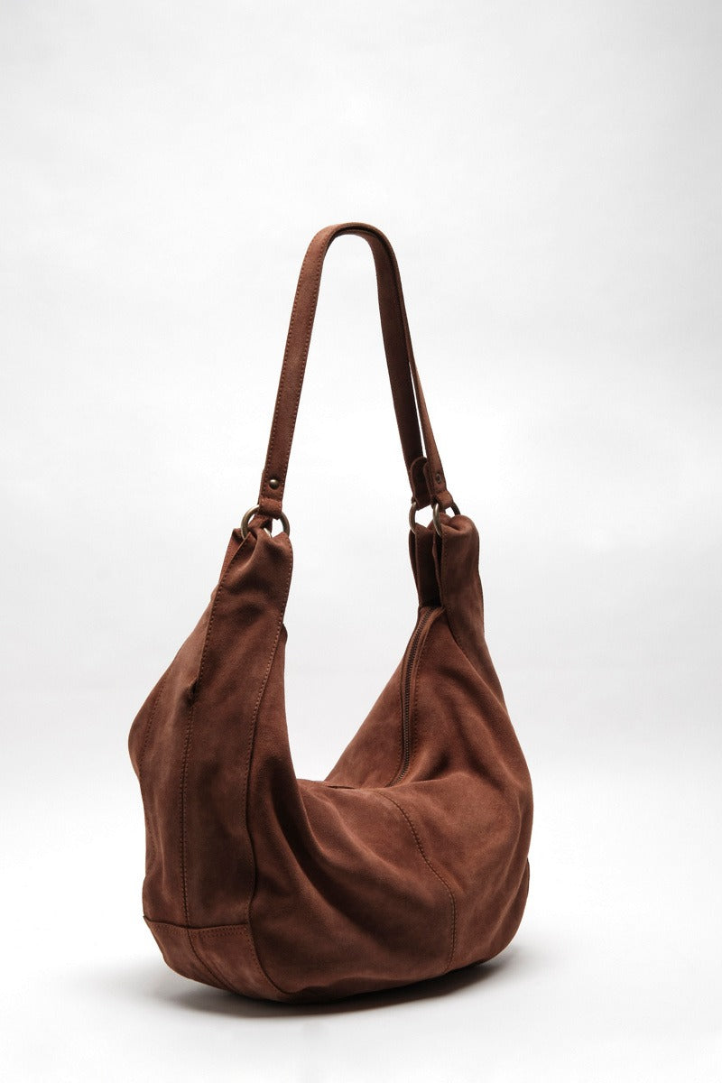 Free People - Roma Suede Tote Bag in Rust