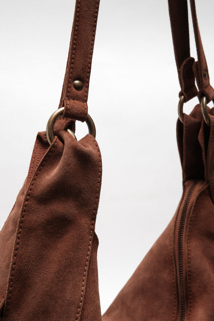 Free People - Roma Suede Tote Bag in Rust