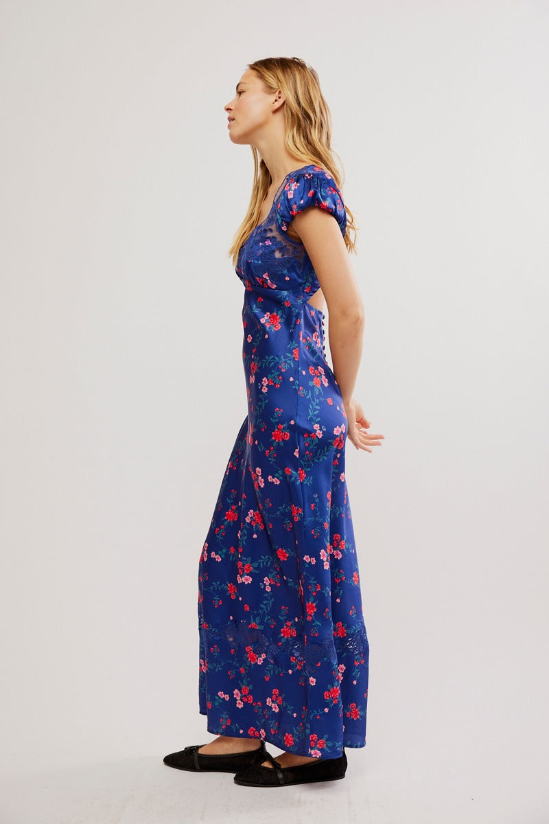 Free People - Butterfly Babe Maxi Dress in Navy Combo