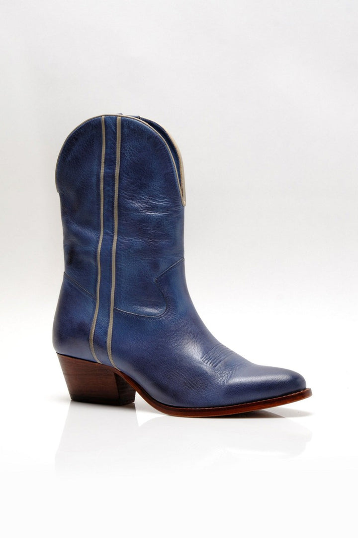 Free People - Borderline Western Boots in Denim