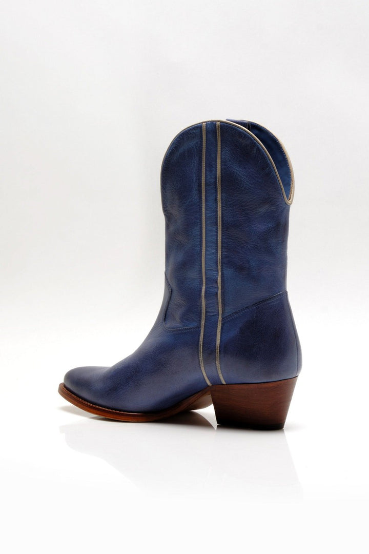 Free People - Borderline Western Boots in Denim