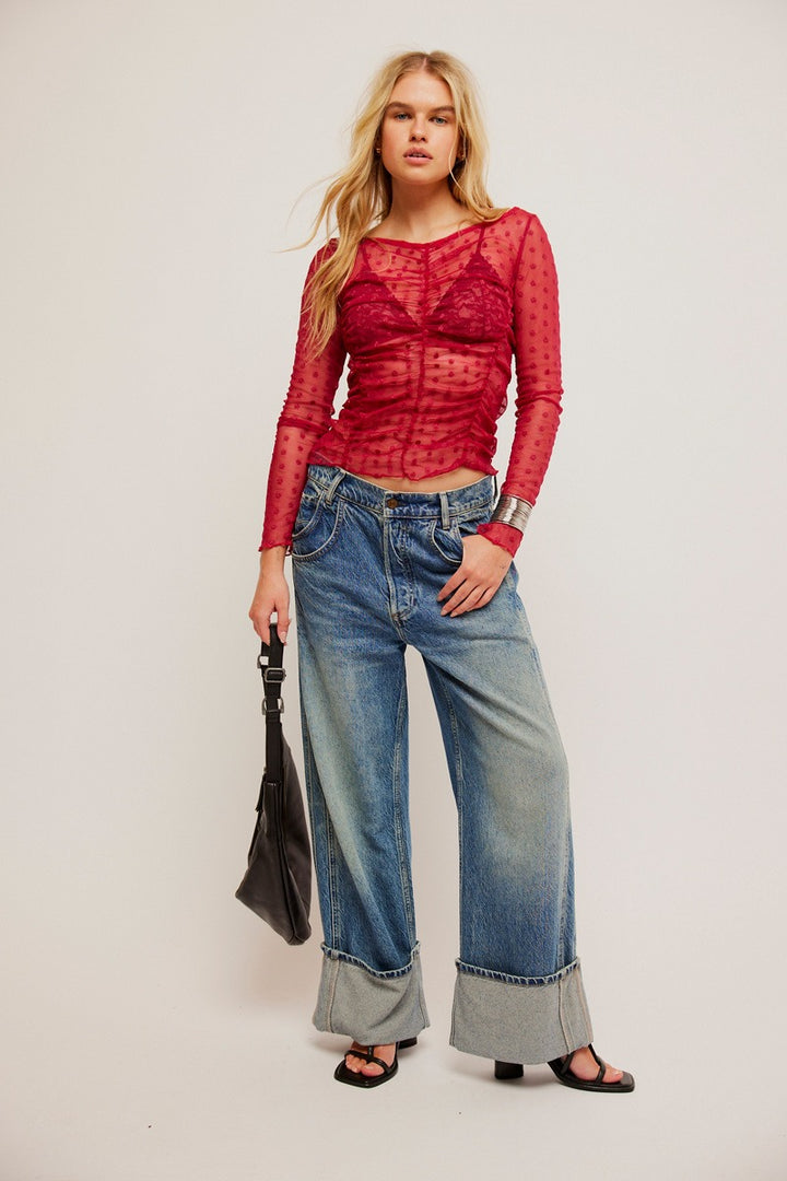 Free People - Most Likely Layering Top in Glass Roses