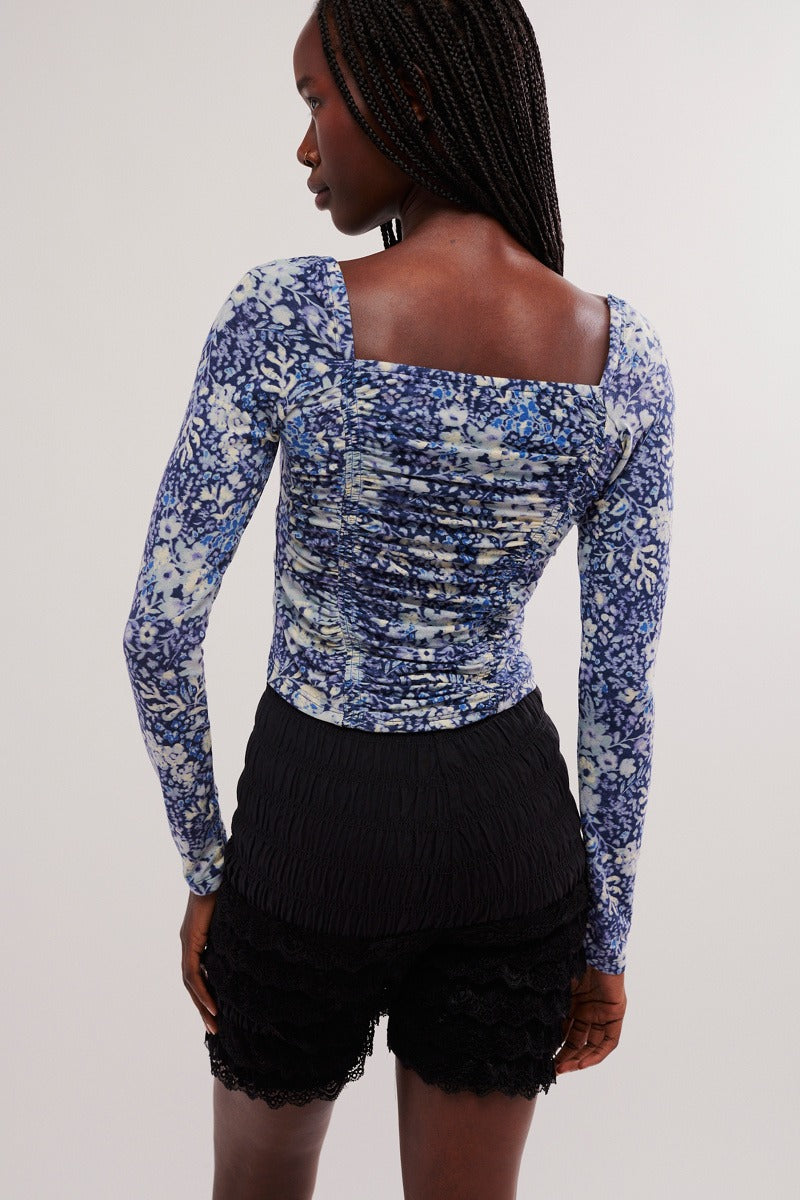 Free People - Layer It On Me Long Sleeve in Blue Combo