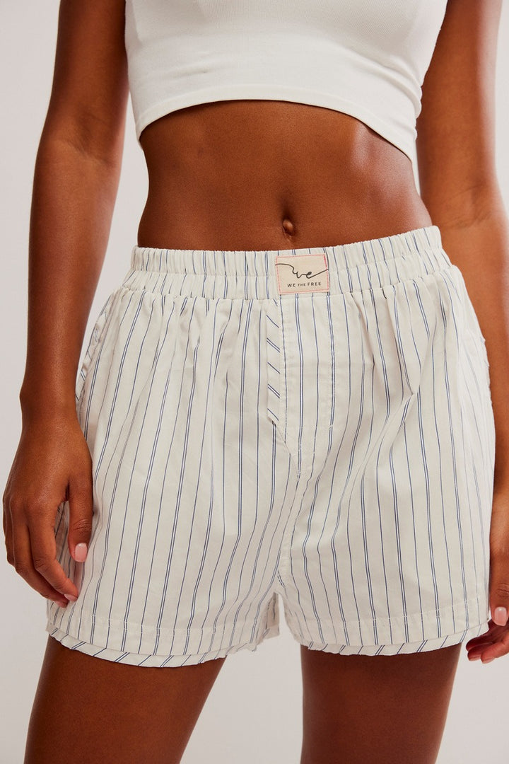 Free People - We The Free Day To Day Striped Boxers in Ivory Combo