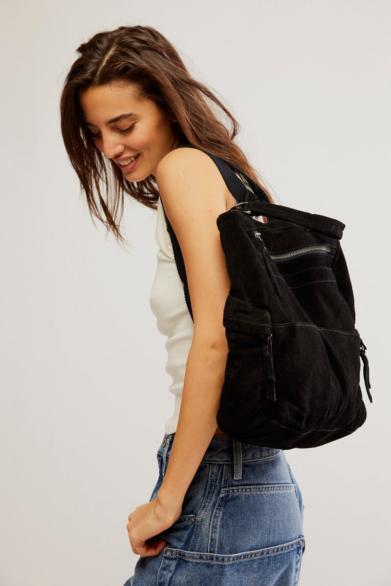 Free People - Paint The Town Backpack in Black