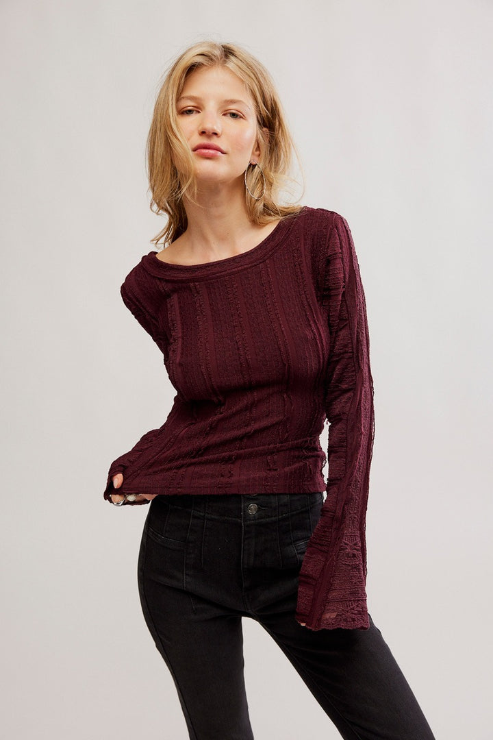 Free People - Rocky Long Sleeve in Winetasting