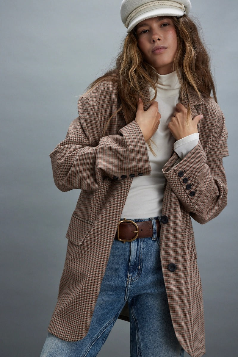 Free People - Reggie Blazer in Ginger Combo