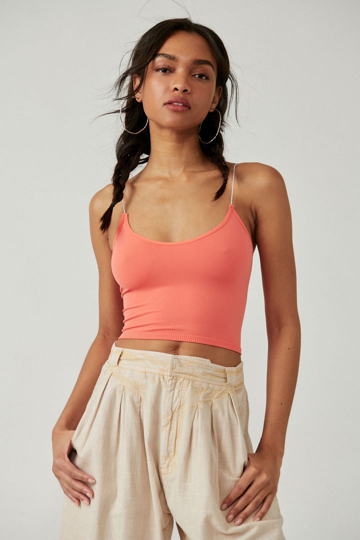 Free People - Skinny Strap Seamless Brami in Watermelon