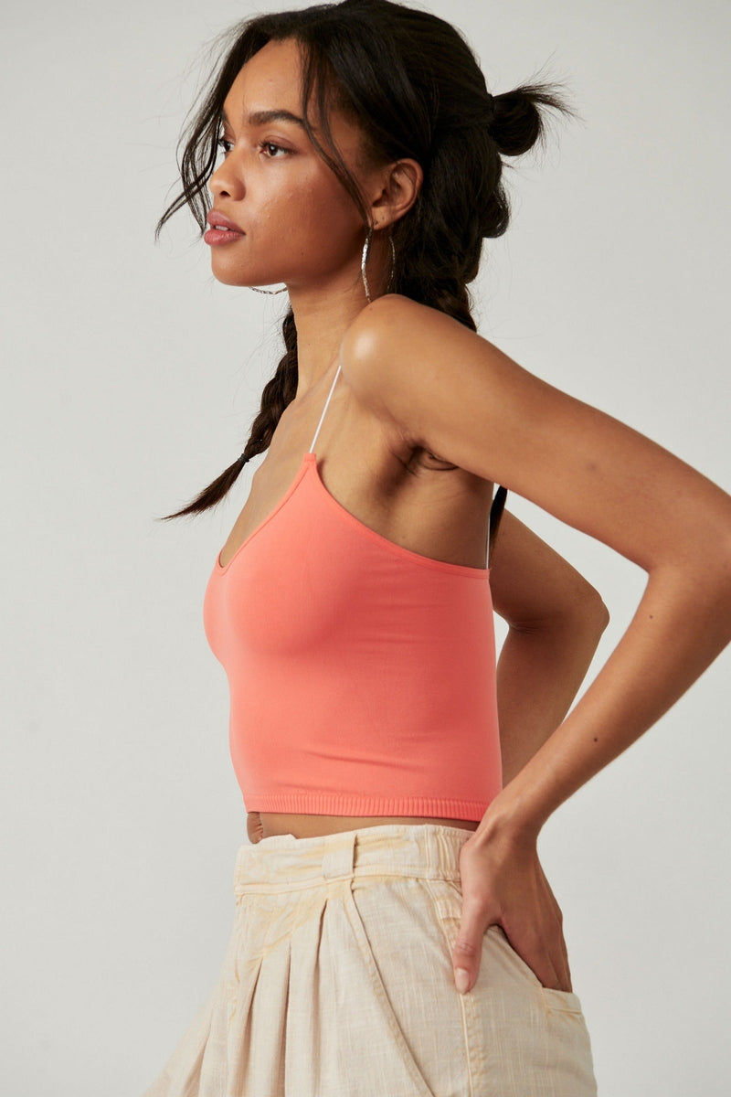 Free People - Skinny Strap Seamless Brami in Watermelon