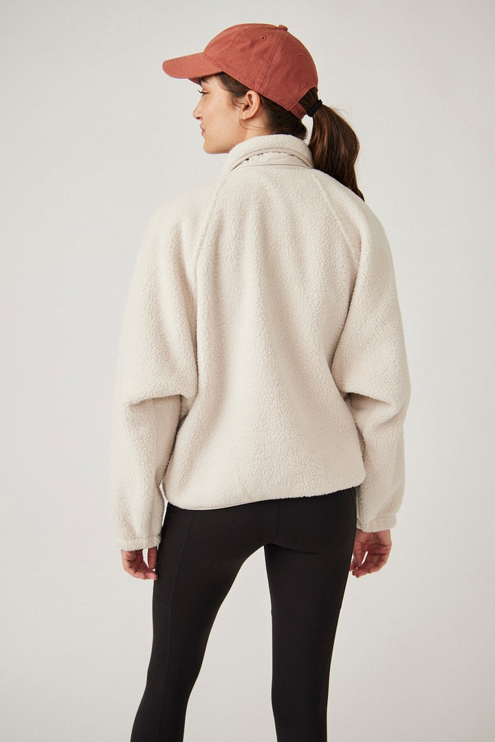 Free People Movement - Hit The Slopes Fleece Jacket in Muted Beige