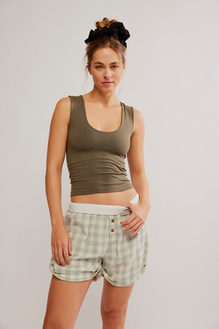 Free People - Clean Lines Muscle Cami in Tarmac