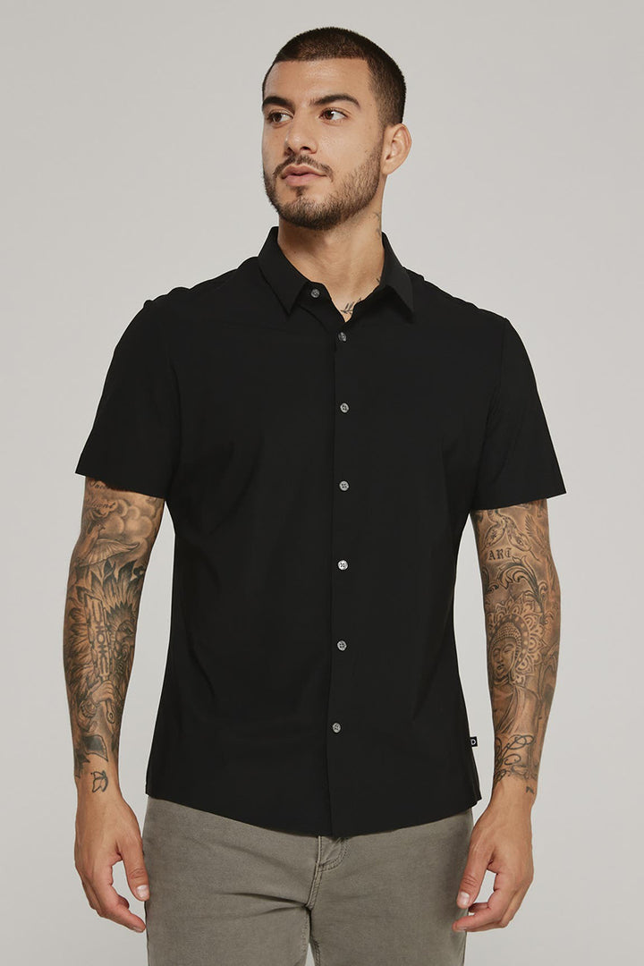 7DIAMONDS - American Me Short Sleeve Shirt in Black