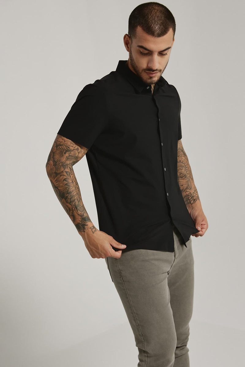 7DIAMONDS - American Me Short Sleeve Shirt in Black