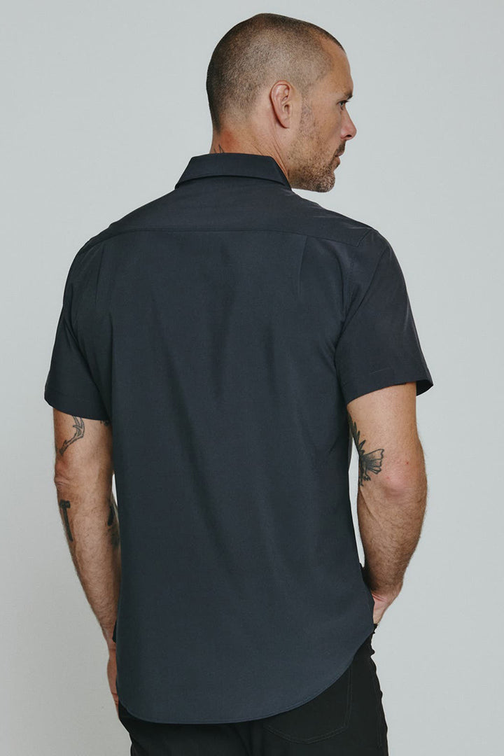 7DIAMONDS - Siena Short Sleeve Shirt in Charcoal