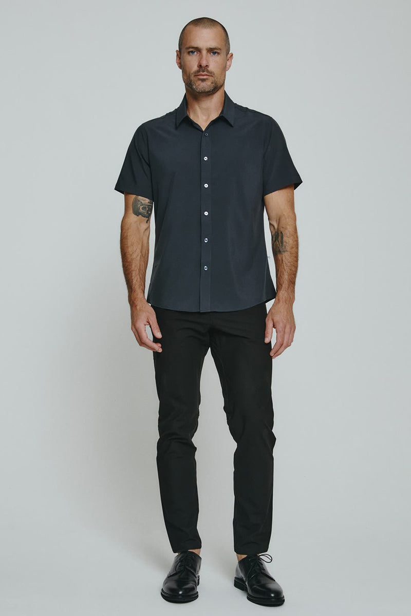 7DIAMONDS - Siena Short Sleeve Shirt in Charcoal