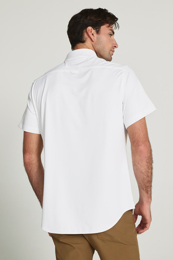 7DIAMONDS - Owen Short Sleeve Shirt in White