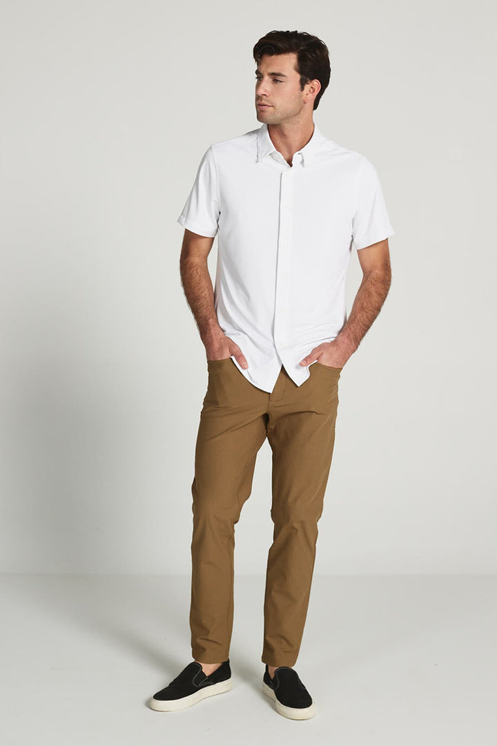 7DIAMONDS - Owen Short Sleeve Shirt in White