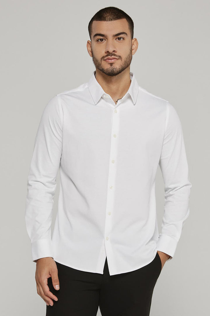 7DIAMONDS - Girona Long Sleeve Shirt in White