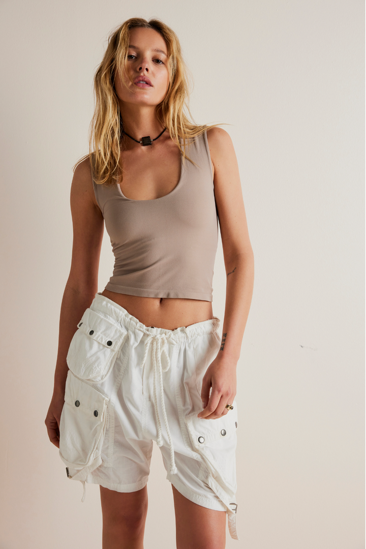 Free People - Clean Lines Muscle Cami in Sepia Etherea