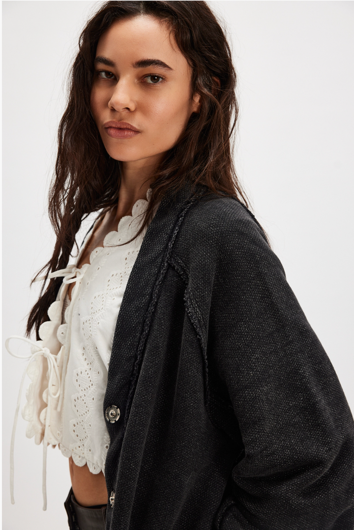 Free People - Fresh Start Cardi in Black