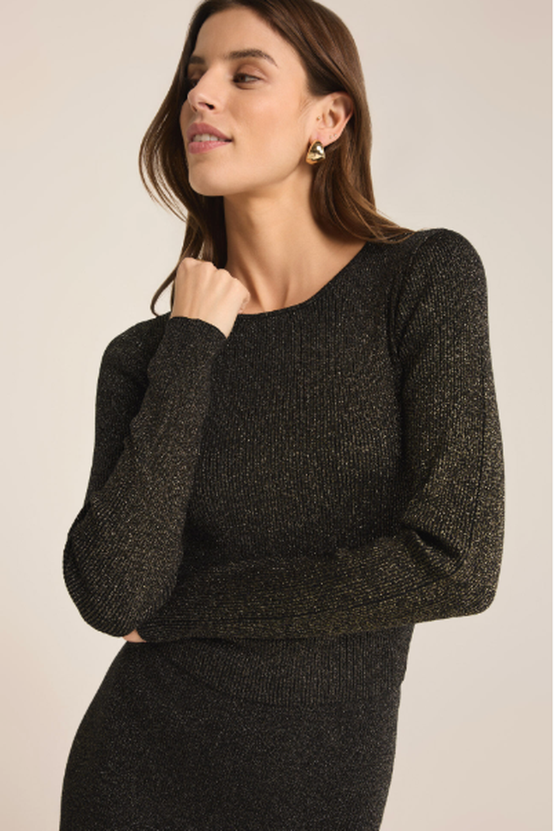 Z supply - Goldie Crew Neck Sweater in Black