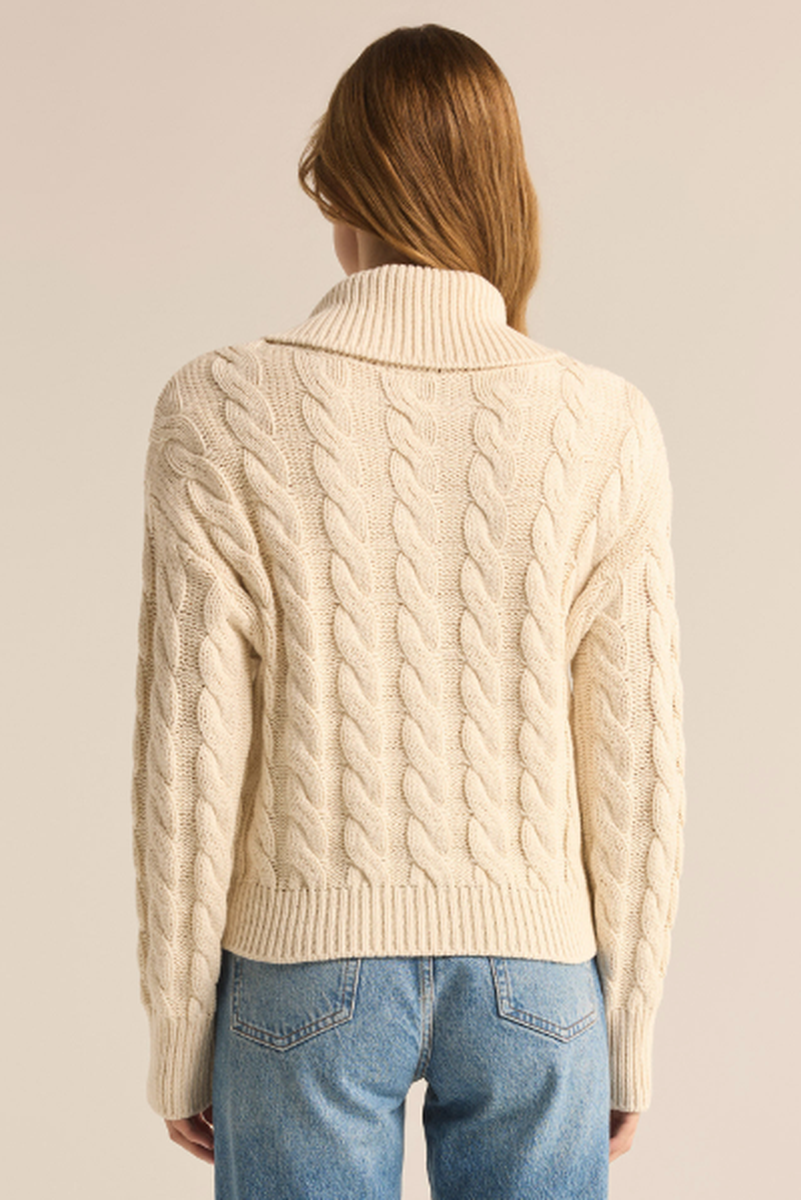 Z Supply - Hemingway Cable Cardigan in Sea Salt