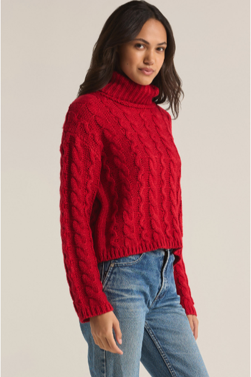 Z Supply - Tied To You Sweater in Haute Red