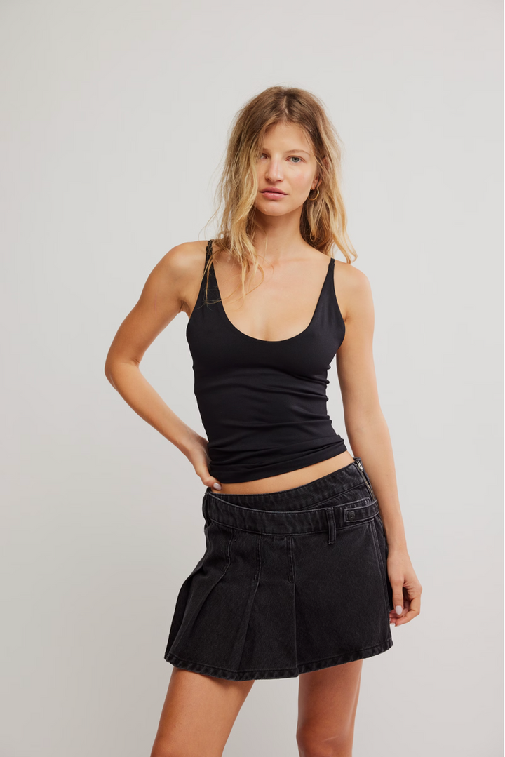 Free People - Seamless V-Neck Cami in Black