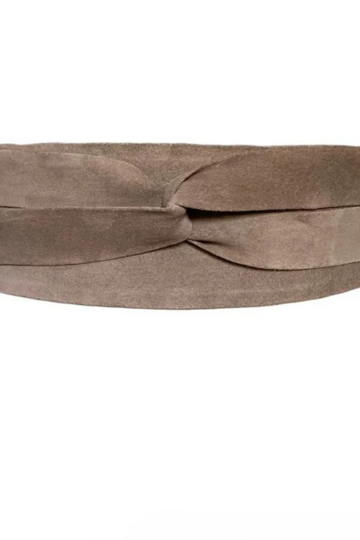 ADA Collection Belts - Wrap Belt in Taupe Suede