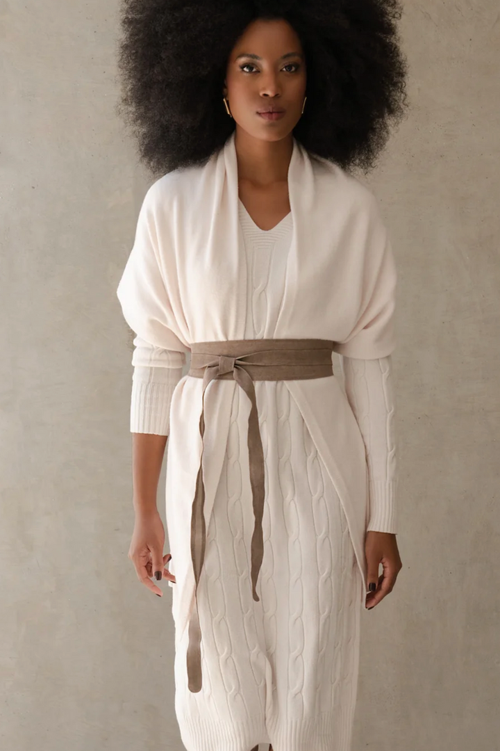 ADA Collection Belts - Wrap Belt in Taupe Suede