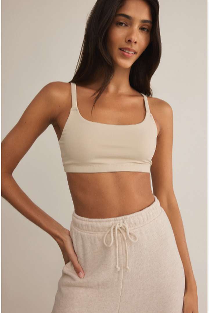 Z Supply - Luxe Smooth Jersey Bralette in Sandshell