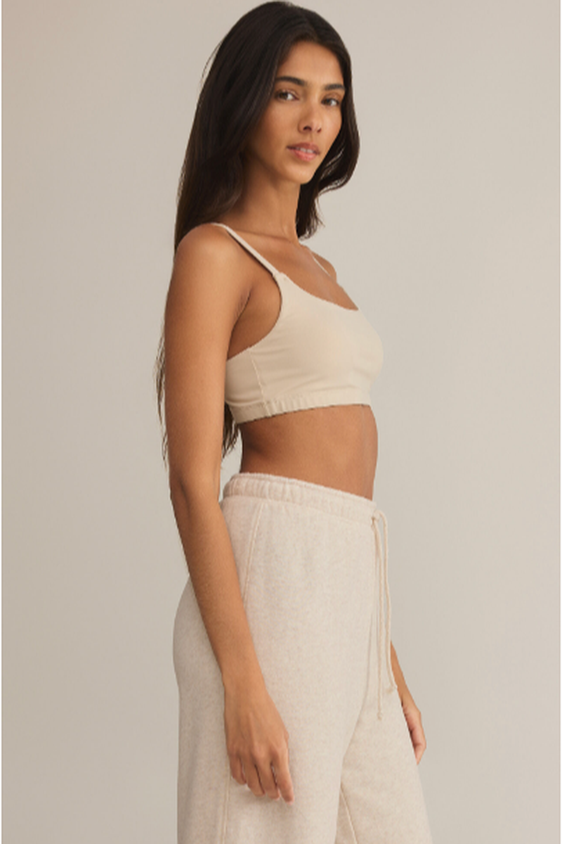 Z Supply - Luxe Smooth Jersey Bralette in Sandshell