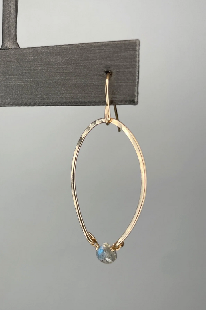 Tree Myriah - Mini Labradorite Luster Hoops in 14k Gold Fill