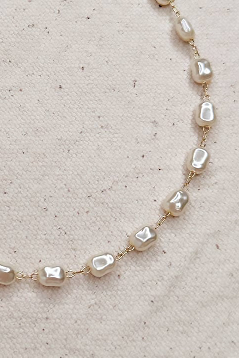 GoldFi - Baroque Pearl Necklace in Gold - 16in