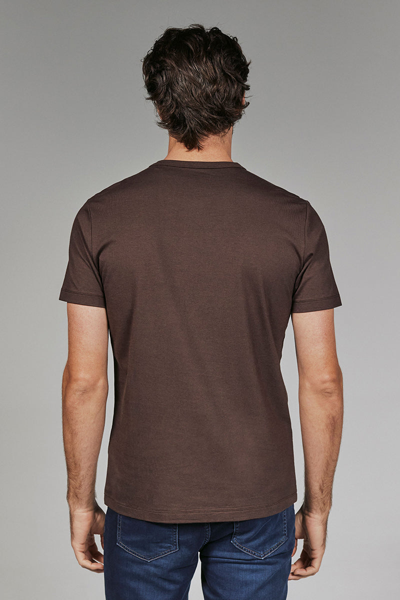 7DIAMONDS - Modal Crew Neck Tee in Coffee