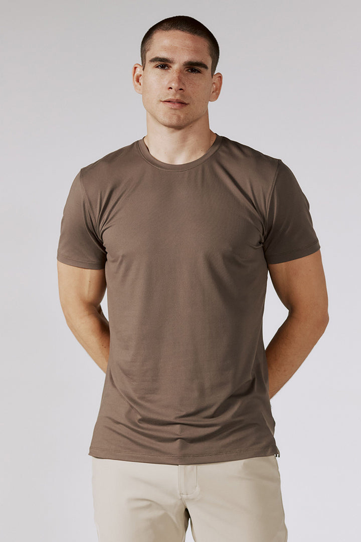 7DIAMONDS - Core™ Crew Neck Tee in Dark Taupe