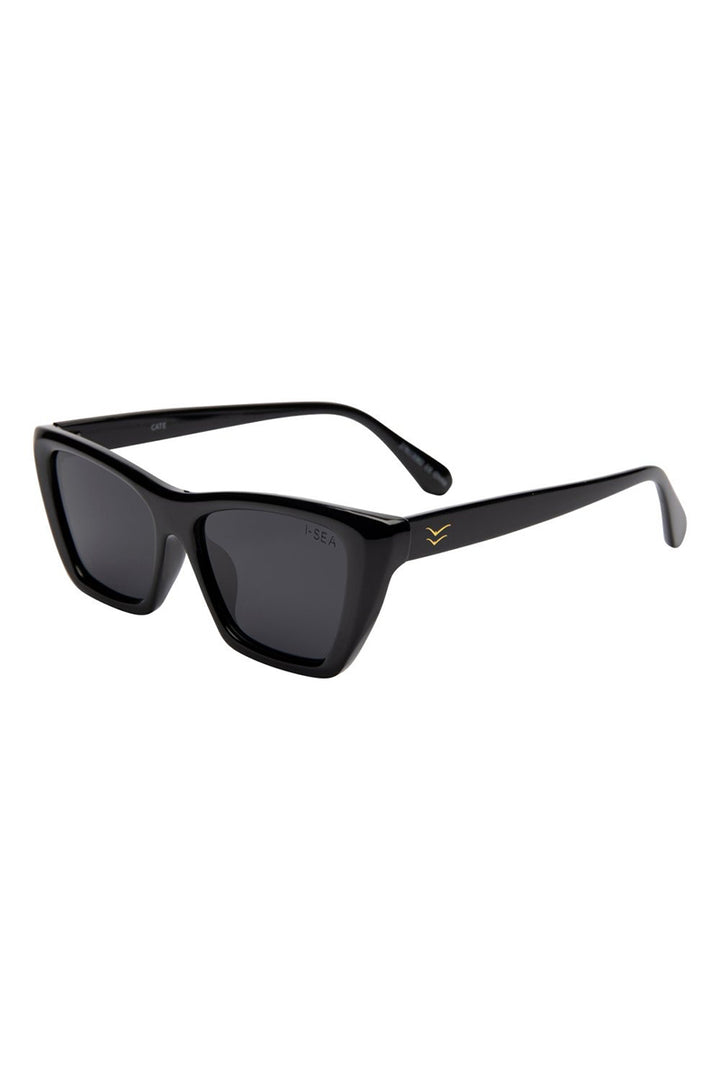 I-SEA - Cate with Black Frame and Smoke Polarized Lenses