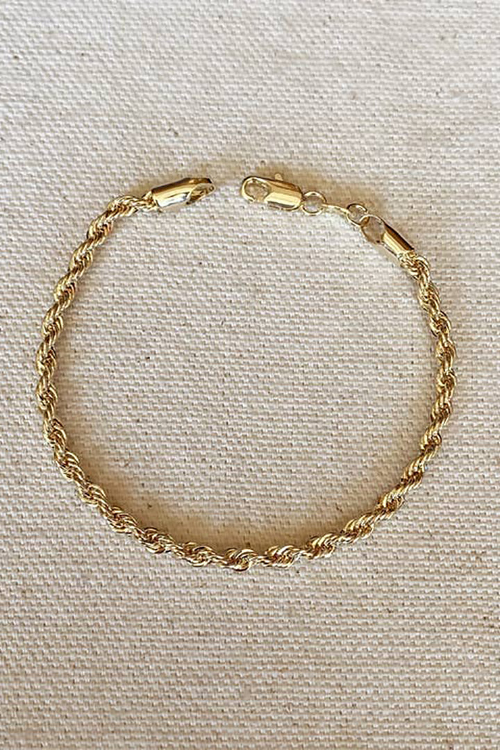 GoldFi - 4mm Rope Bracelet in Gold - 7in