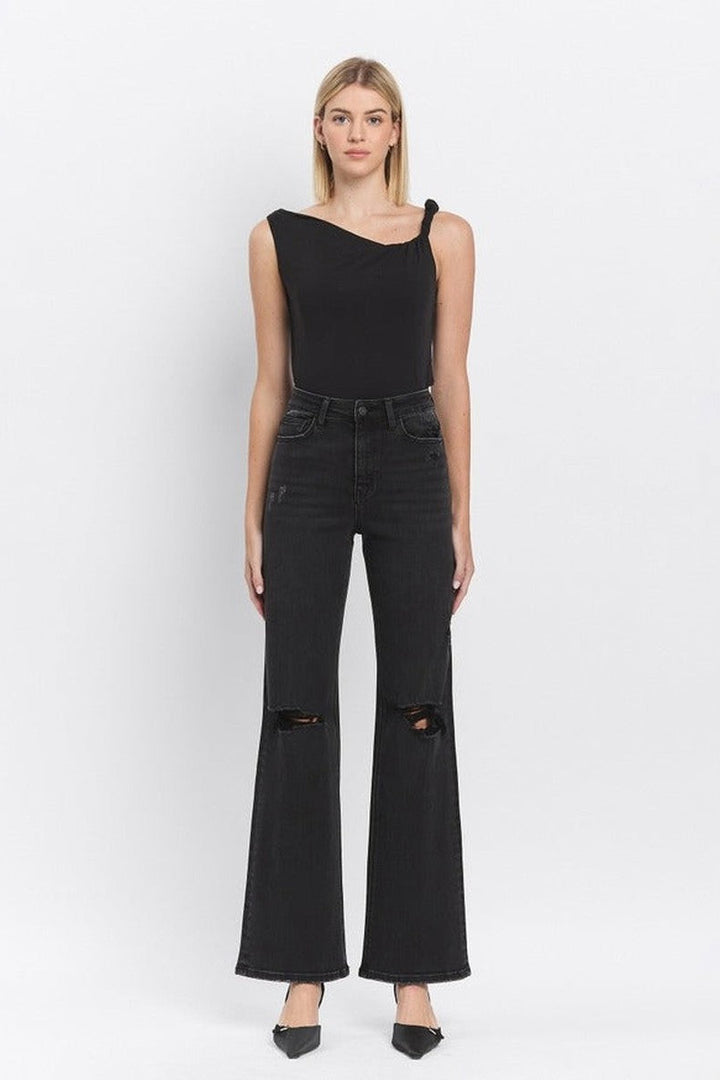 VERVET by Flying Monkey - 90's Vintage Super High Rise Flare Jeans in Trillium