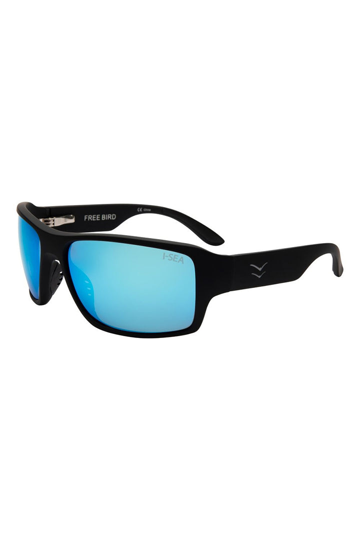 I-SEA - Free Bird with Black Rubber Soft Touch Frame and Blue Polarized Lenses