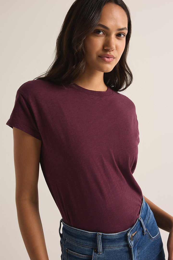 Z Supply - Modern Slub Tee in Berry Wine