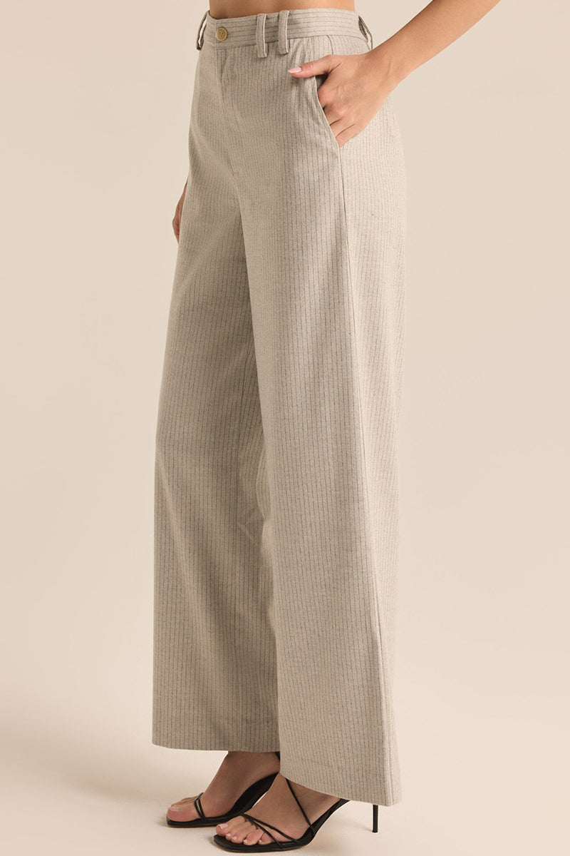 Z Supply - Evette Pinstripe Pant in Sea Salt