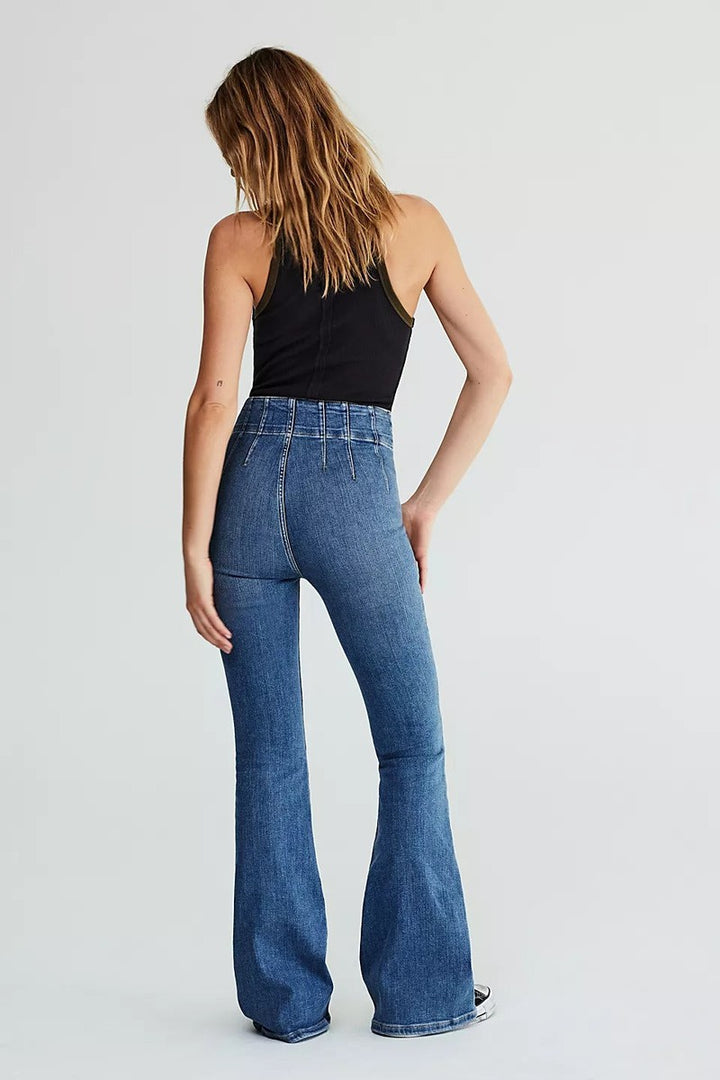 Free People - We The Free Jayde Flare Jeans in Sunburst Blue